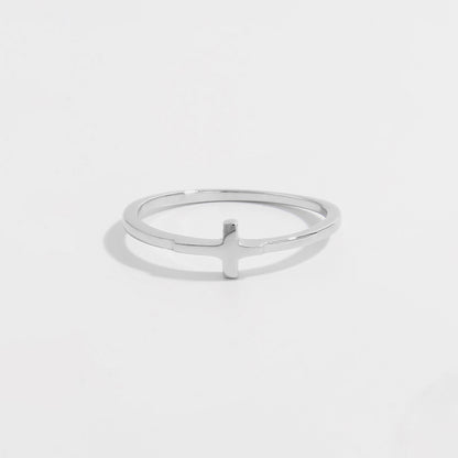 925 Sterling Silver Cross Ring 