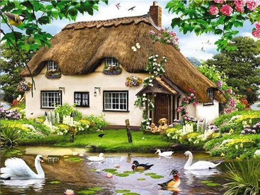 5d DIY Diamond Embroidery Gift Home House Painting Landscape