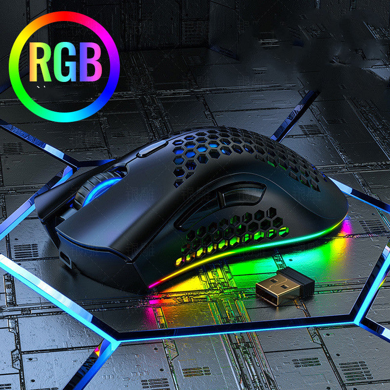 A3 Silent Wireless Rechargeable Hole Gaming Mouse