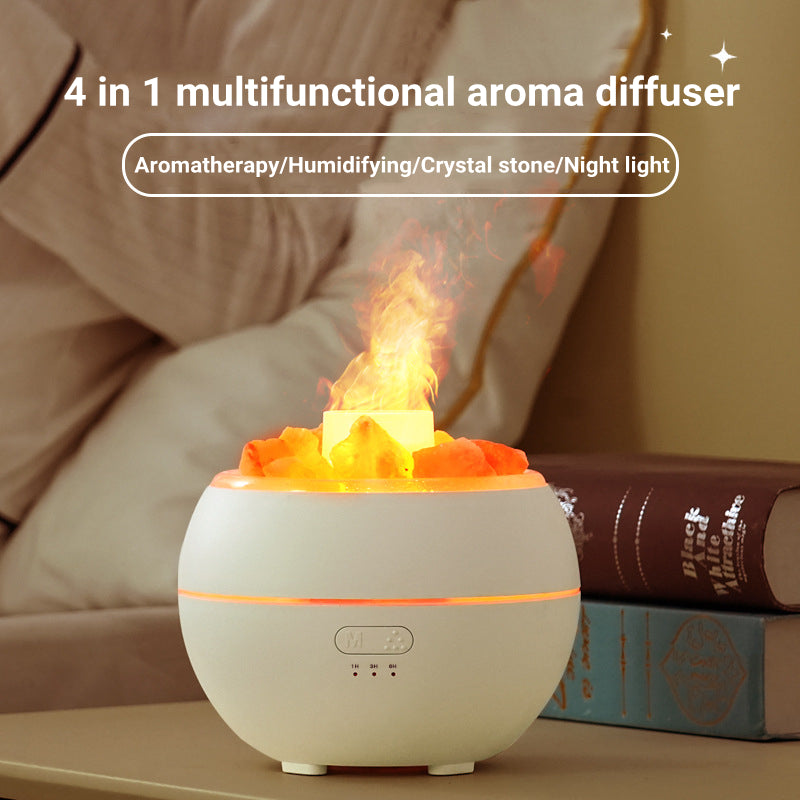 Salt Stone Simulation Flame Aromatherapy Machine