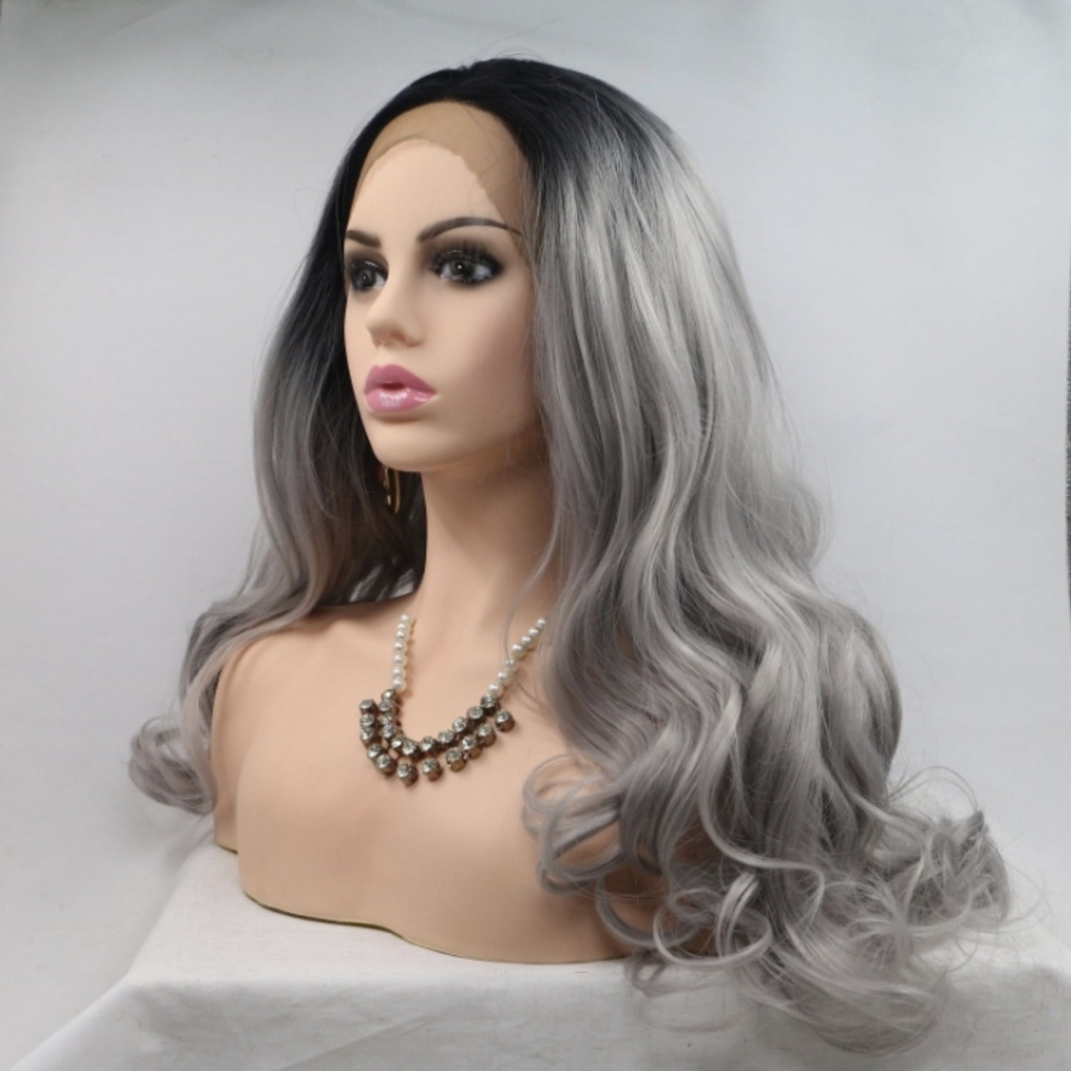 13*3" Lace Front Wigs Synthetic Long Wavy 24" 130% Density 