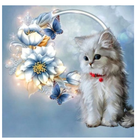 Colorful Diamond Embroidery Pet Cats And Dogs Animals Square Round Decoration Pictures