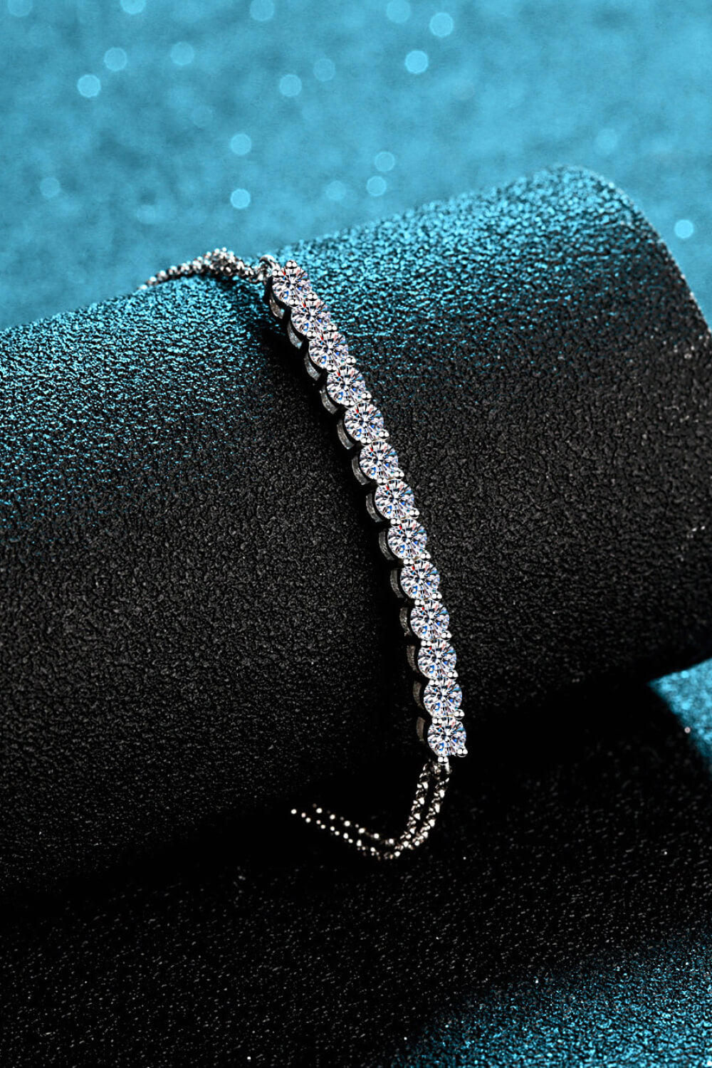 Adored Moissanite Sterling Silver Bracelet 