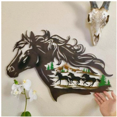 Metal Crafts Pastoral Paintings And Horses