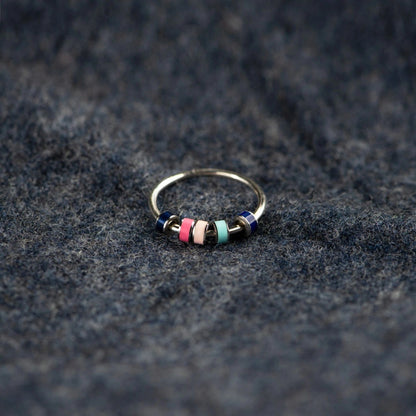 925 Sterling Silver Oil Drip Ring 