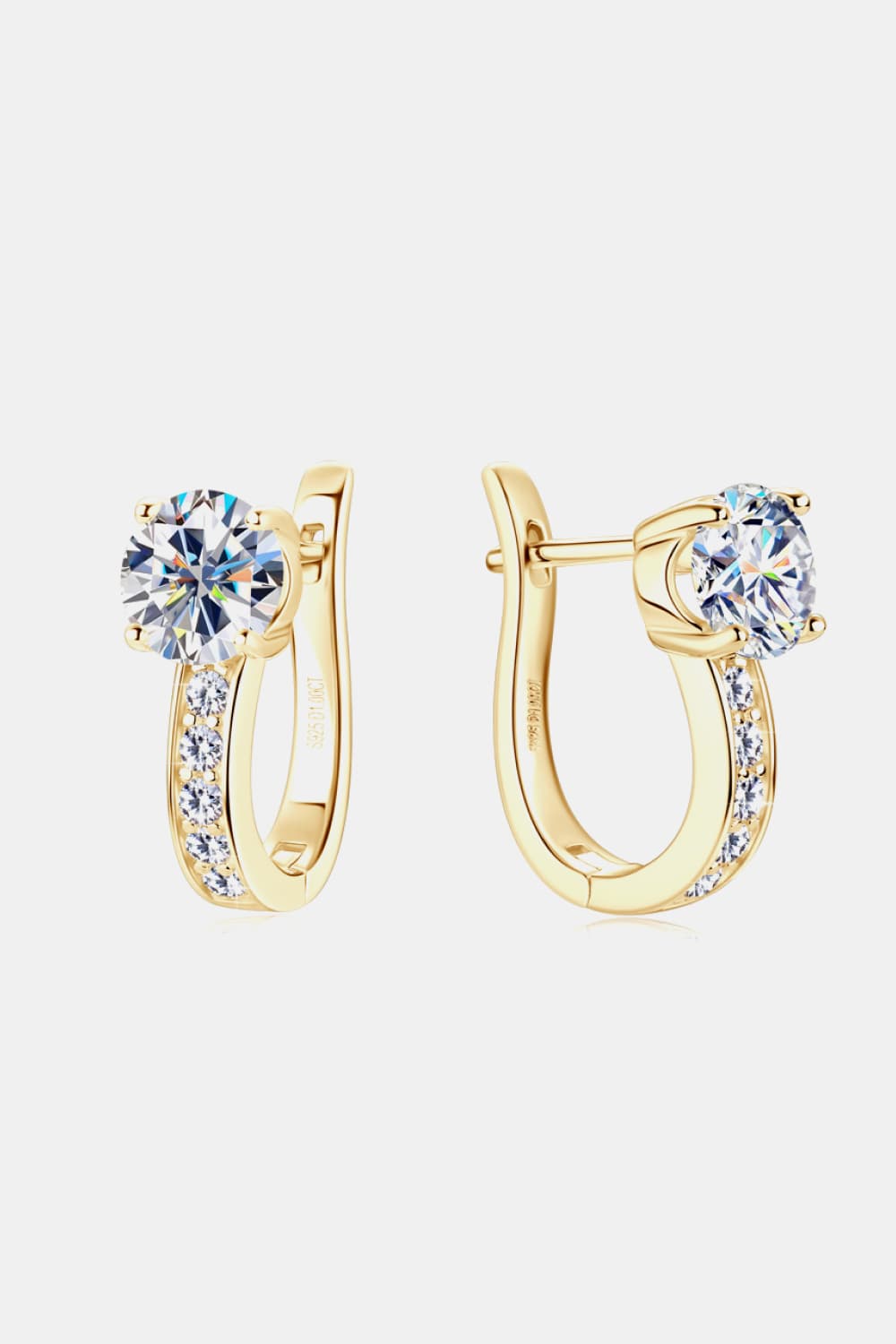 2 Carat Moissanite 925 Sterling Silver Earrings 