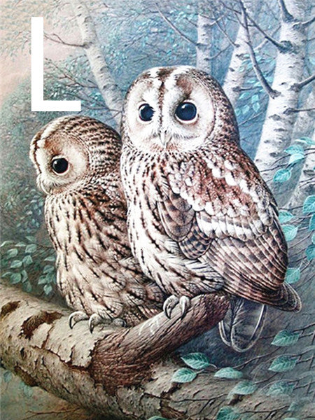 Owl Night Tree Pattern Embroidery Cross Stitch 5D Diamond Painting