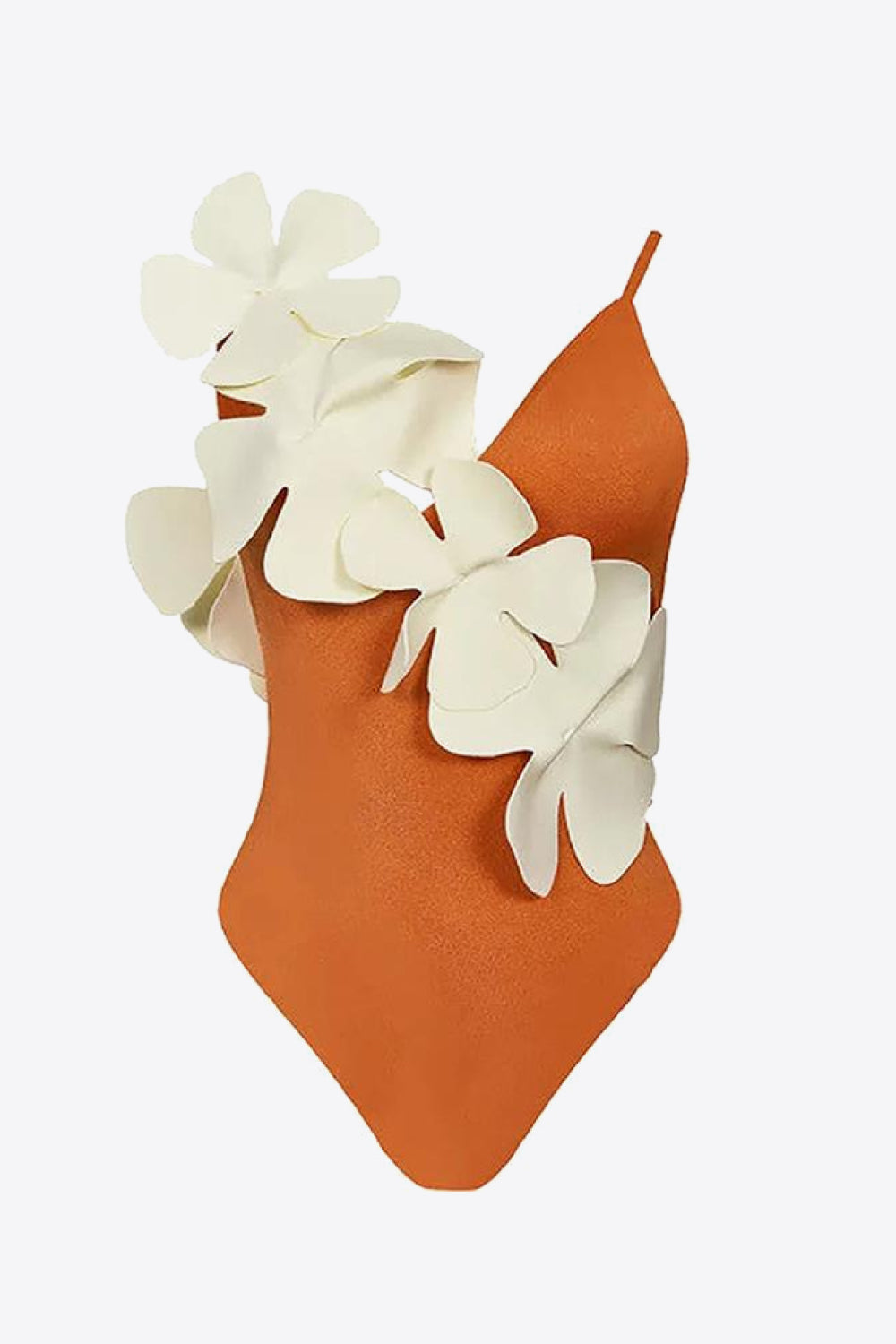 Flower Contrast One-Piece Swimsuit - Babbazon new