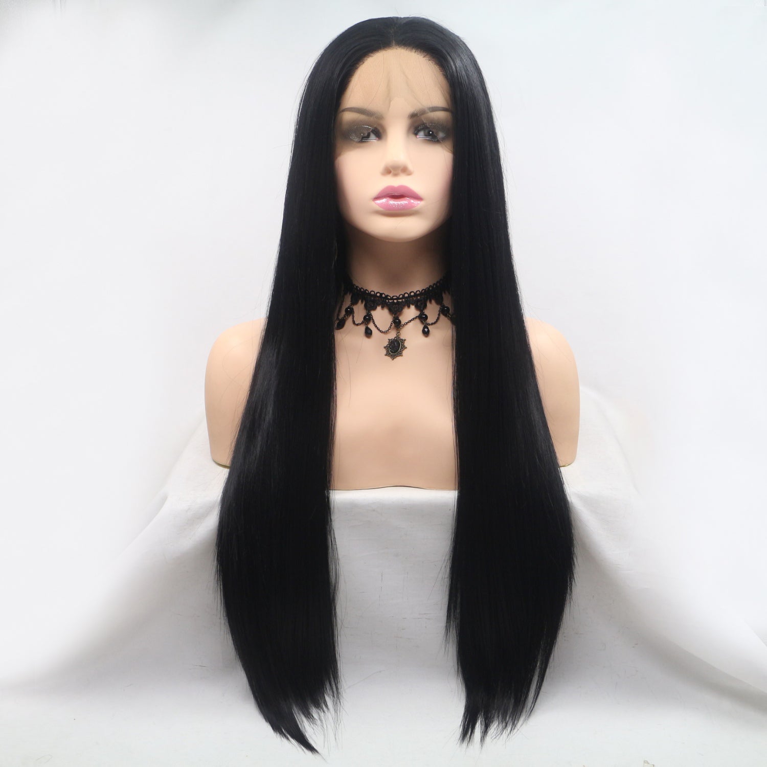 13*3" Lace Front Wigs Synthetic Long Straight 24" 130% Density 