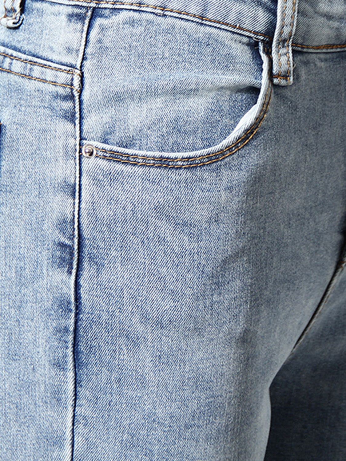 Buttoned Bootcut Jeans with Pockets 