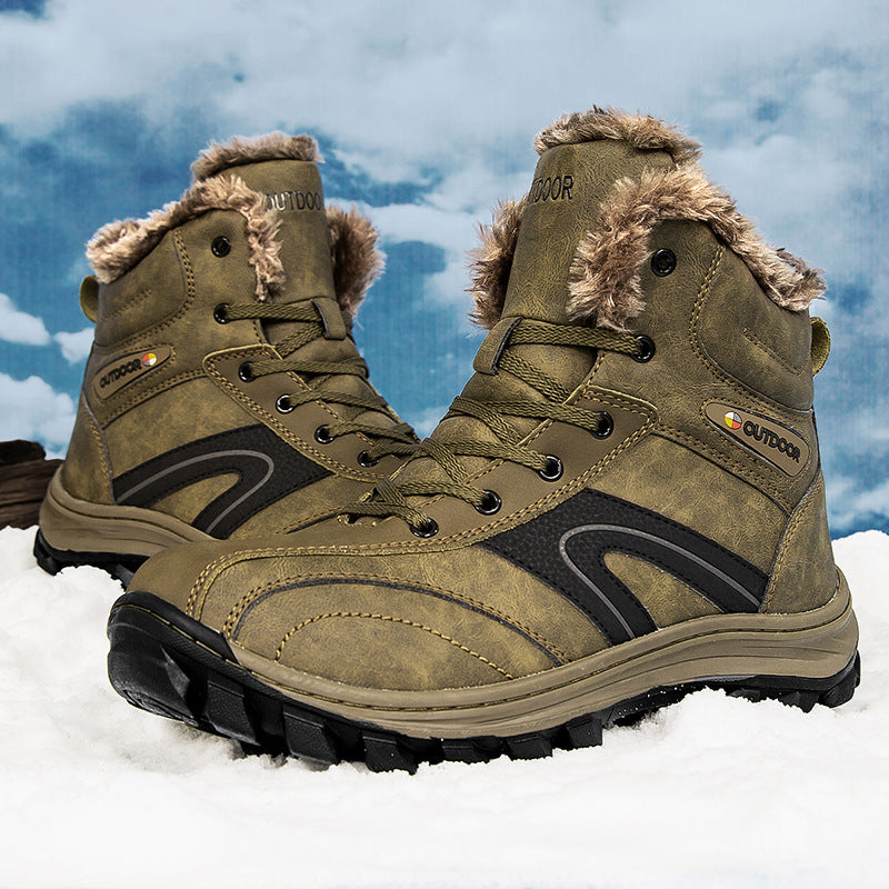 Cotton Shoes Winter Plus Velvet Warm Plus Size Hiking Boots