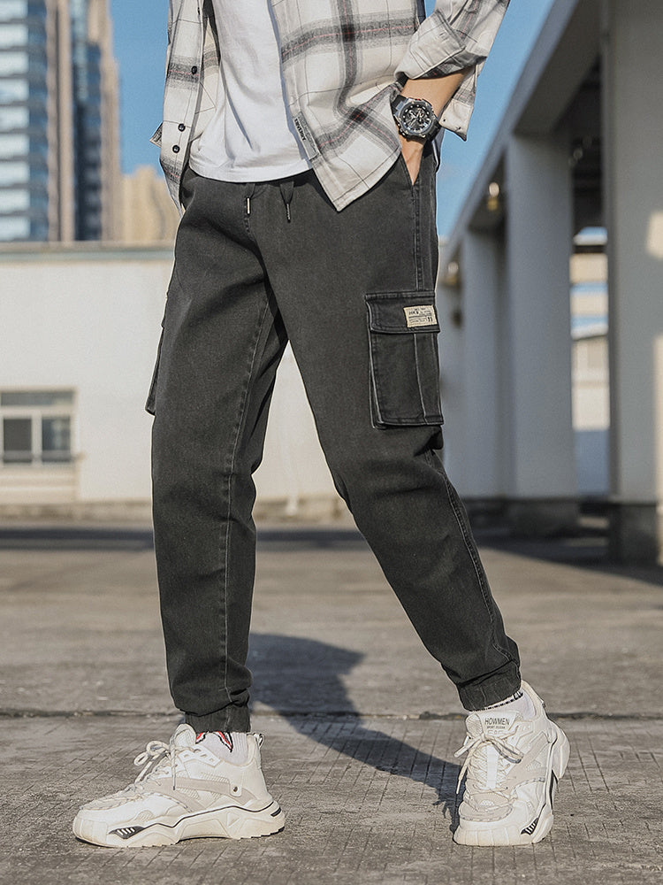 Multi-Bag Feet Large Size Loose Japanese Retro Casual Cargo Pants