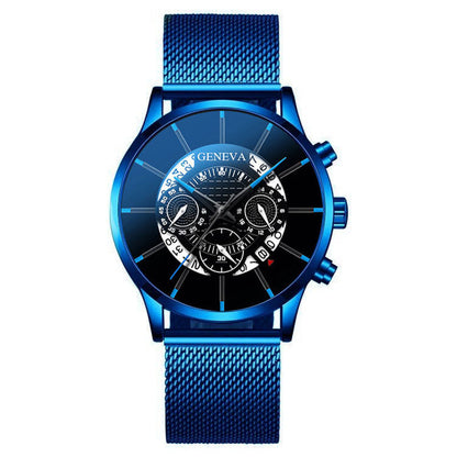 Magnet mesh band quartz watch