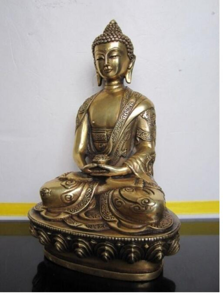 Pure Copper Amitabha Buddha Statue Ornaments