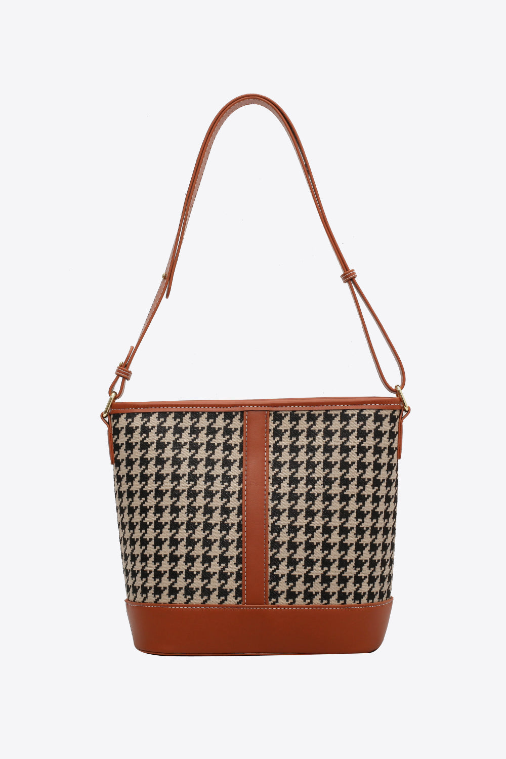 Houndstooth PU Leather Shoulder Bag 