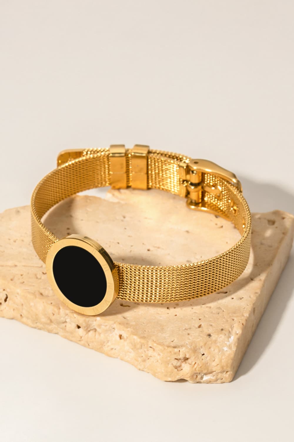 18K Gold-Plated Copper Wide Bracelet 