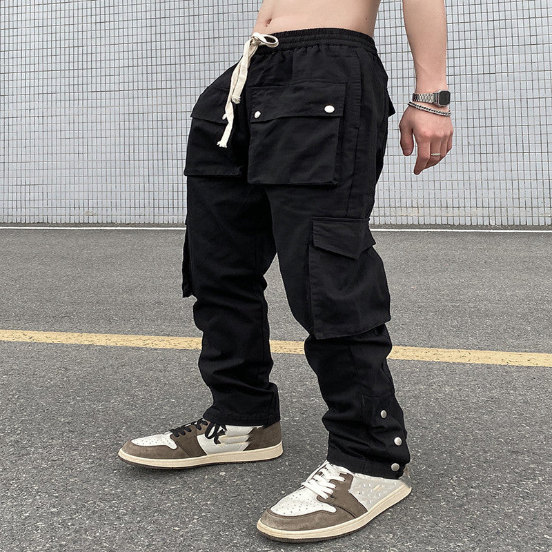 Vibe Wind Loose Straight Functional Overalls Trendy