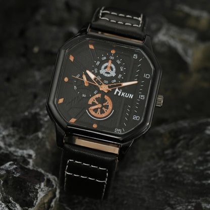 Double-layer Square Shell Casual Men's Watch Suit