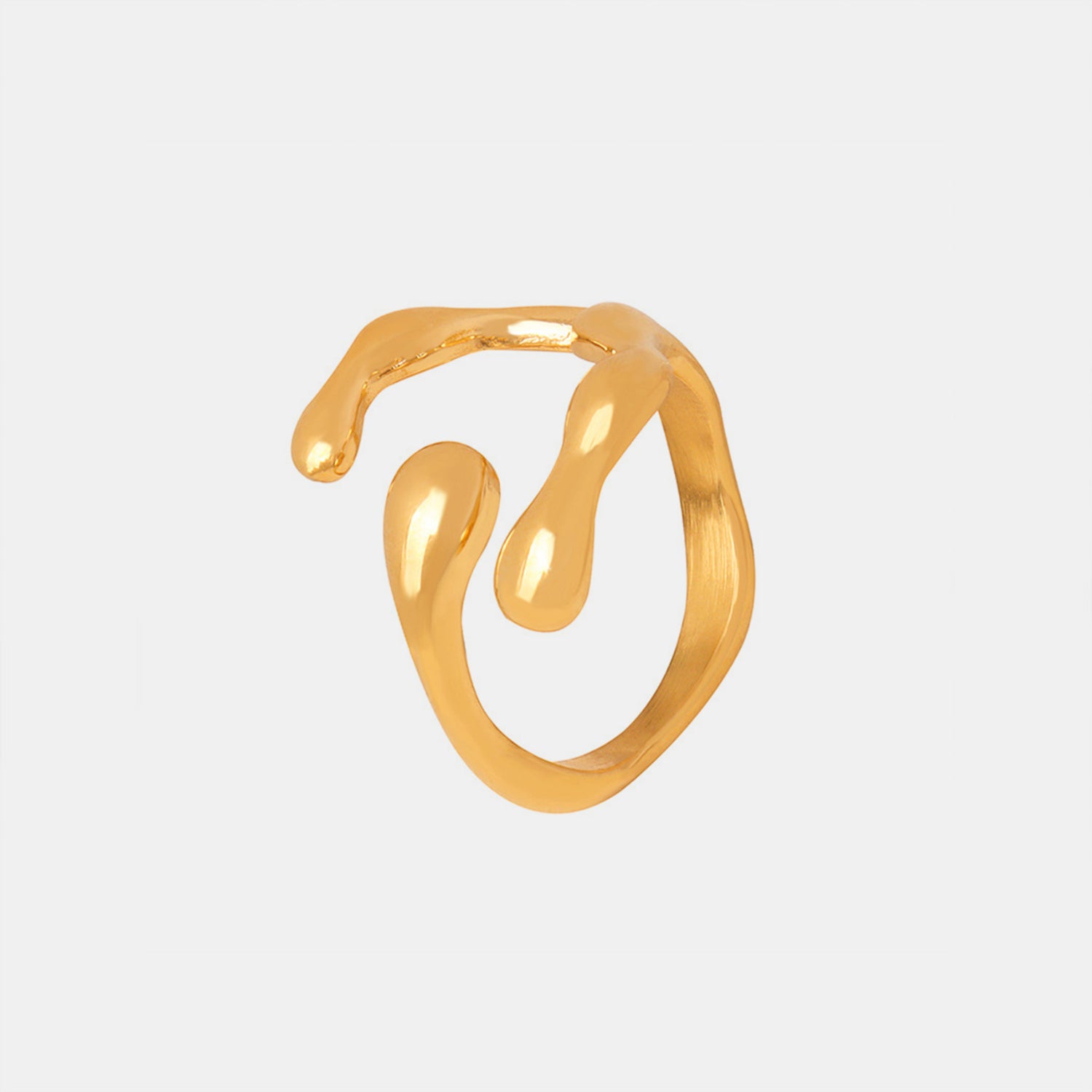 18K Gold-Plated Irregular Open Ring 