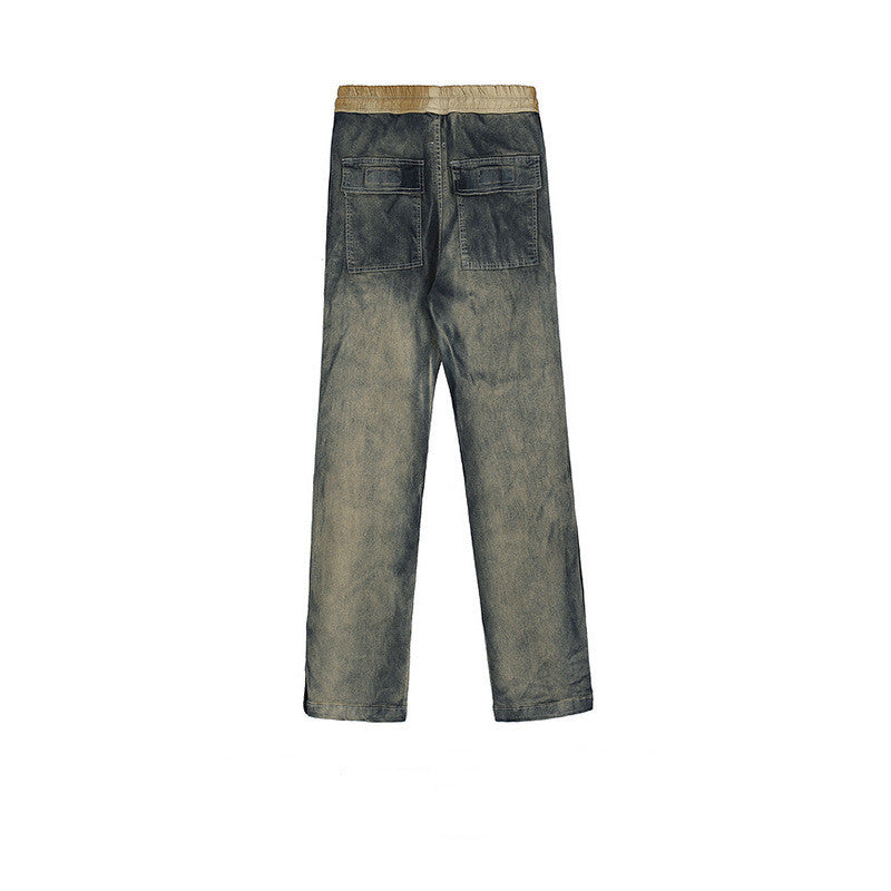 Full-breasted Washed-out Distressed Jeans