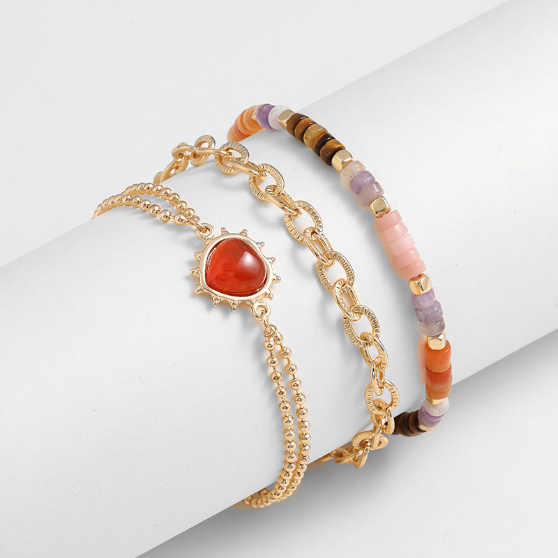 Heart Triple-Layered Bracelet 