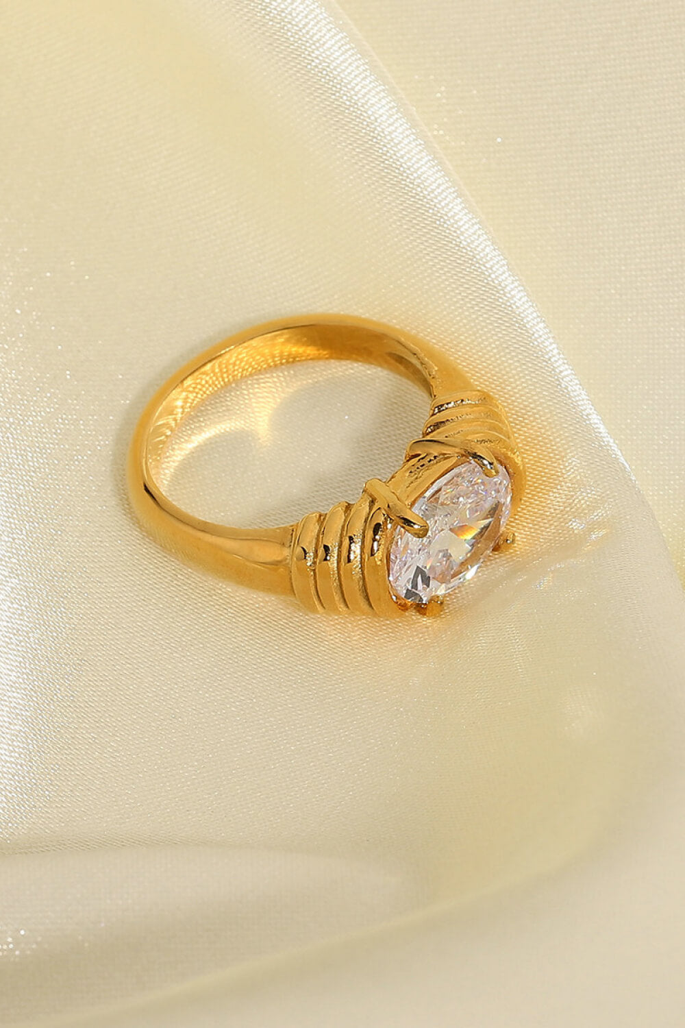 18K Gold Plated Zircon Ring 