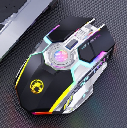 Silent Charging RGB Streamer Horse Racing Wireless Gaming Mouse