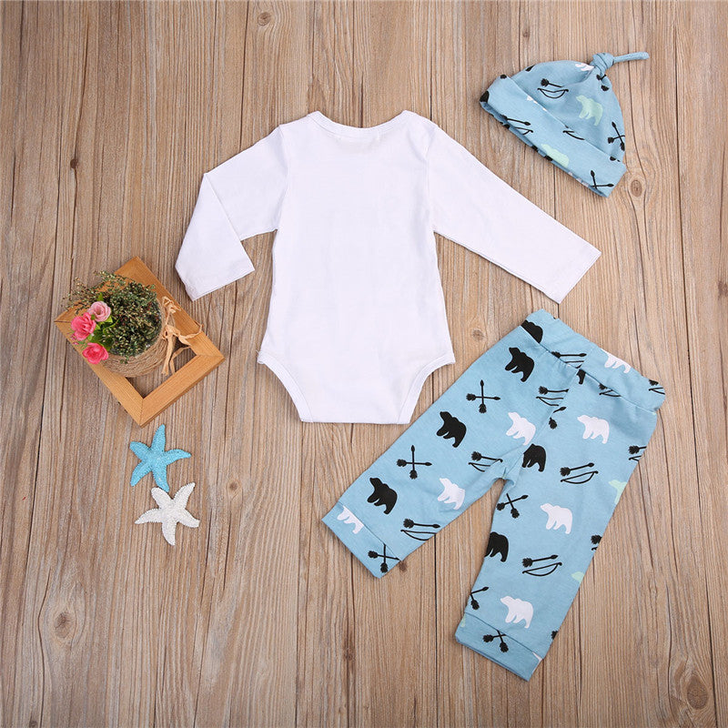 Men's And Women's Fashion Letters Polar Bear Print Pants Set