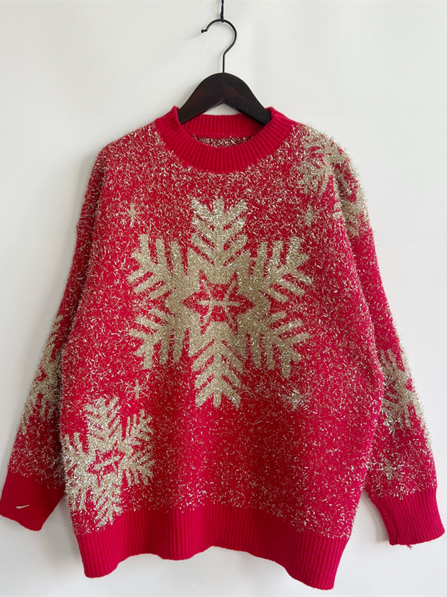 Christmas Element Round Neck Sweater 