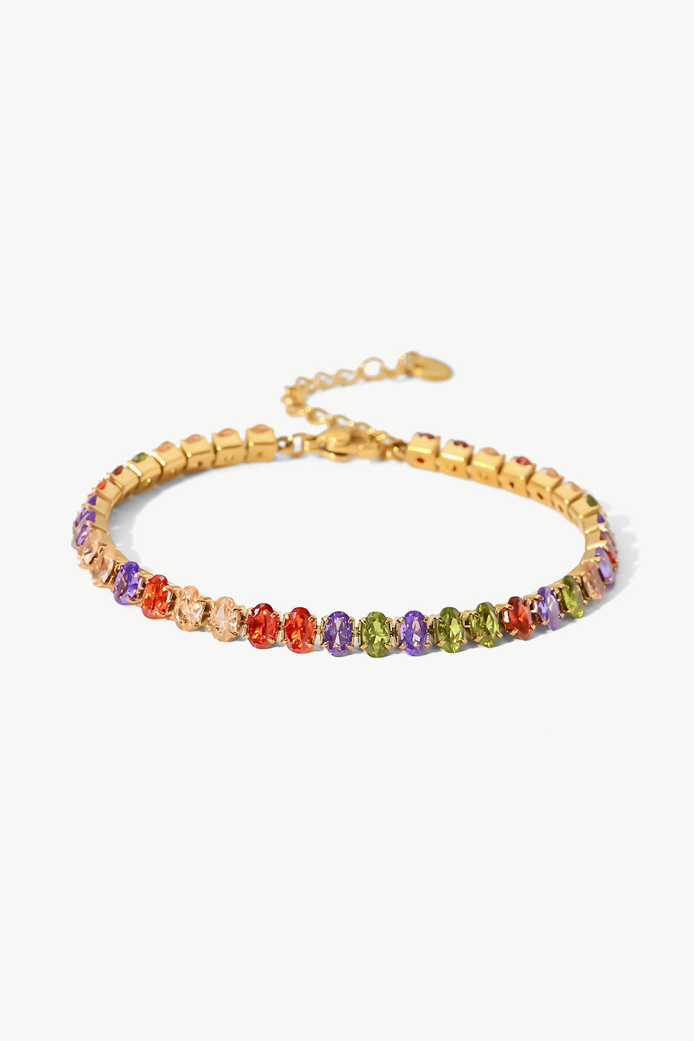 18K Gold Plated Multicolored Zircon Bracelet 