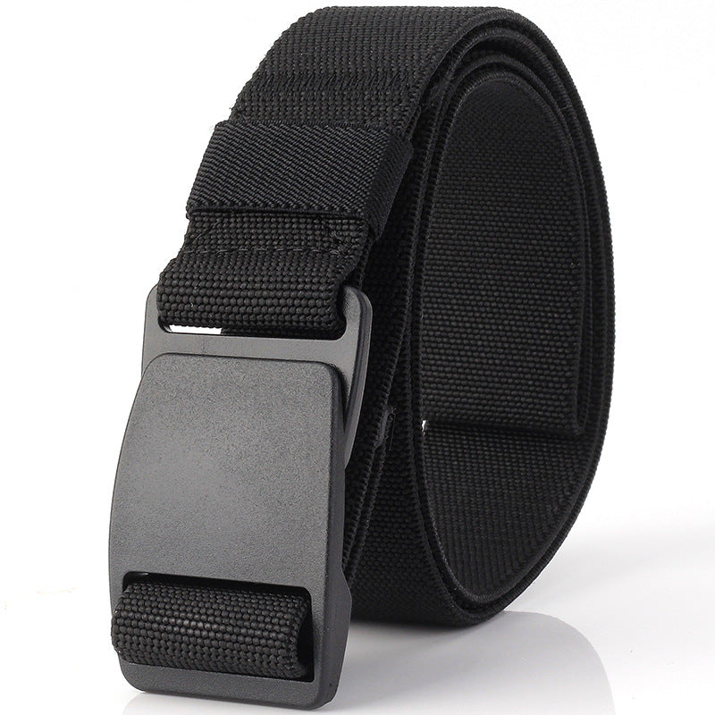 Elastic Belt Donefu Plastic Steel Pom Buckle Casual All-Match Belt 