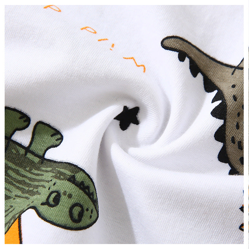 Full Print Dinosaur Simple Casual Boys Suit