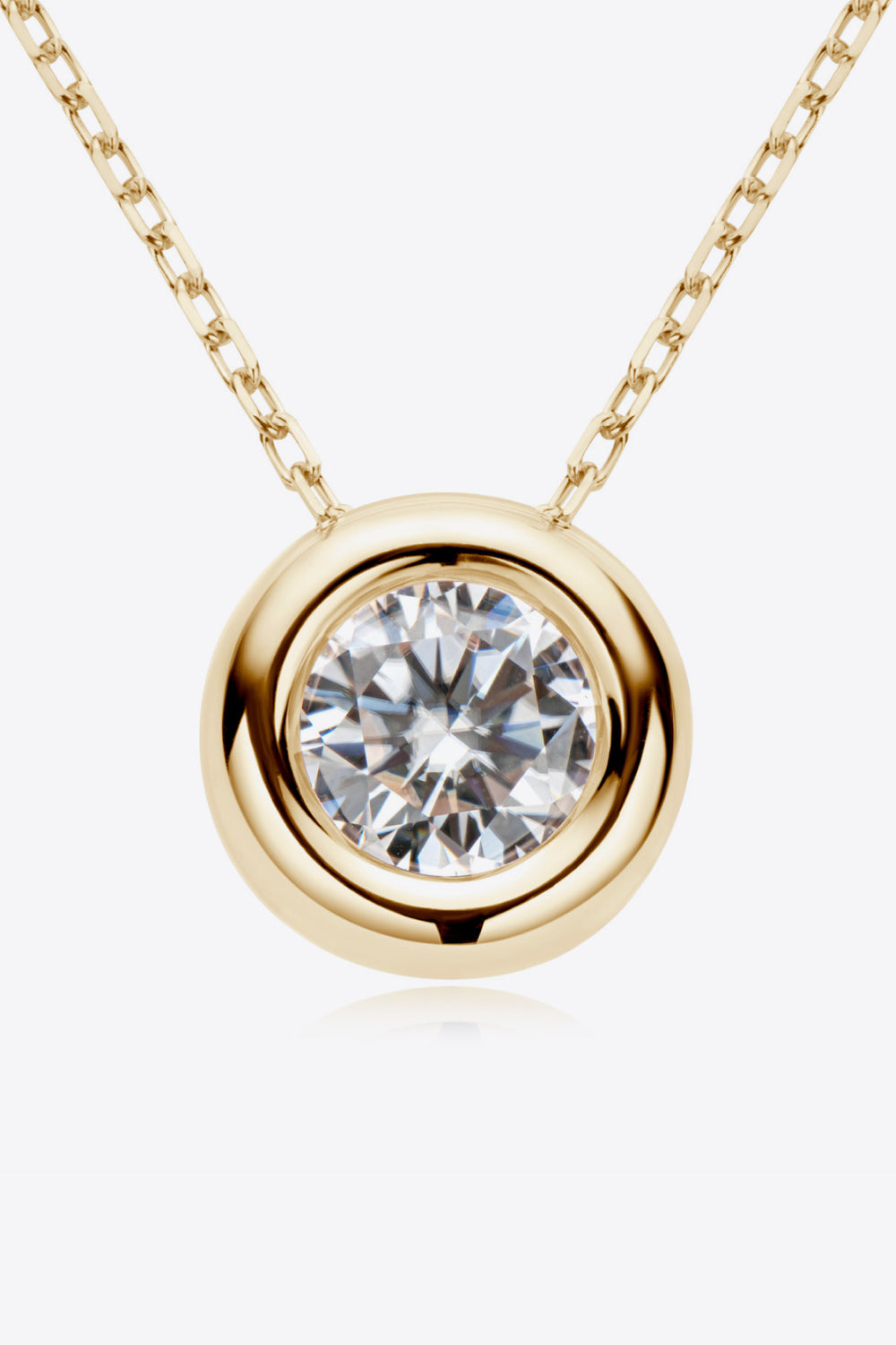 Adored 1 Carat Moissanite Pendant 925 Sterling Silver Necklace 