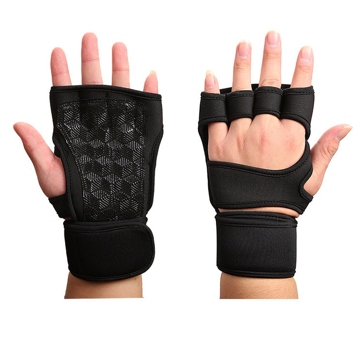 Breathable Fingerless Weightlifting Fitness Sports Gloves 