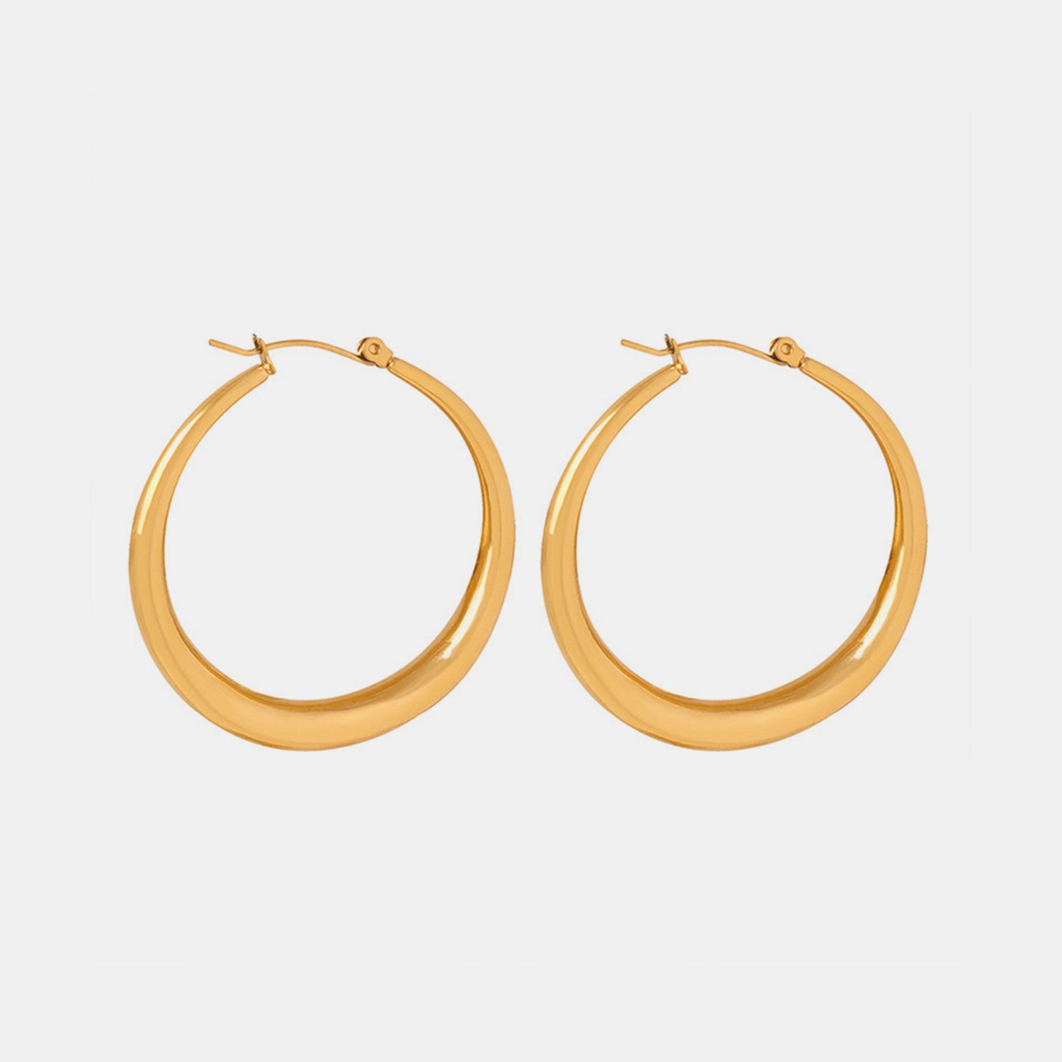 18K Gold-Plated Hoop Earrings 