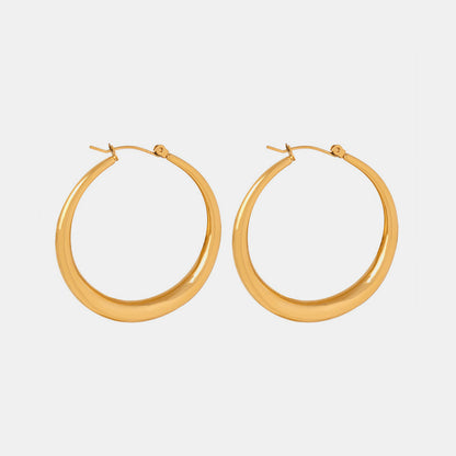 18K Gold-Plated Hoop Earrings 