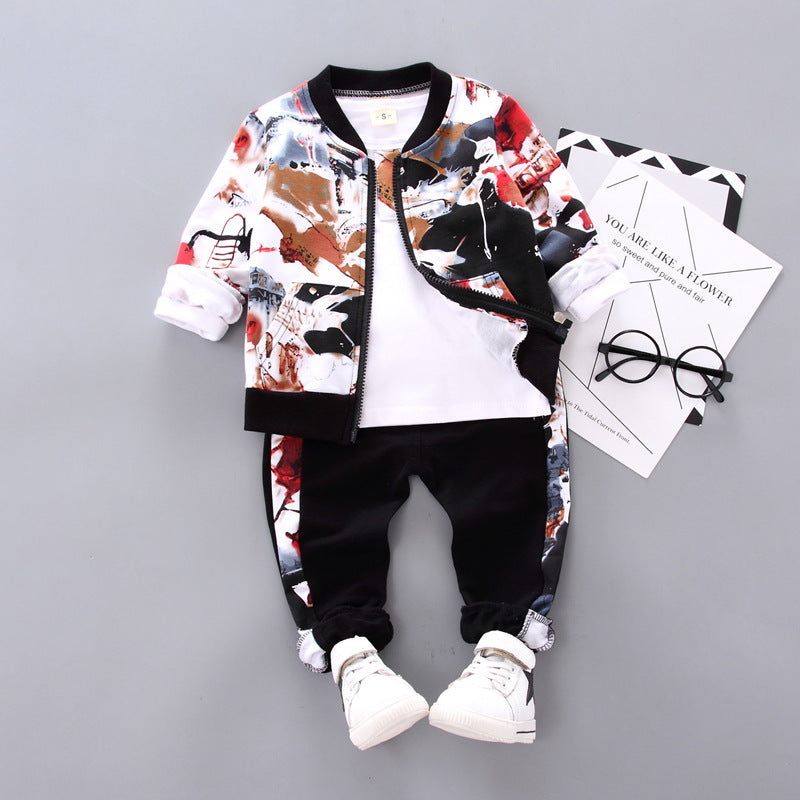 Three-Piece Western Style Autumn Baby Autumn Suit