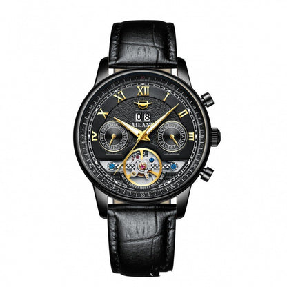 Automatic Mechanical Sun Moon Stars Business Men's Watch