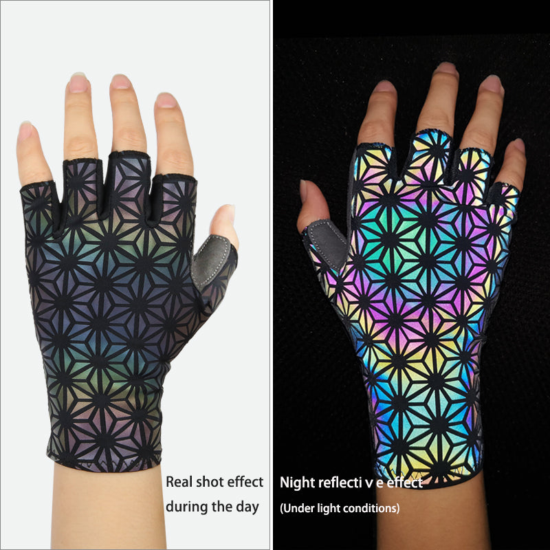 Colorful Color Changing Cycling Gloves Non-slip 