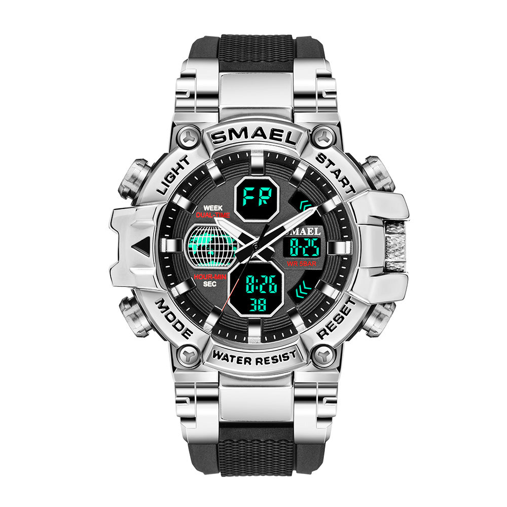 Brand Men's Sports Fashion Fitness Watch Dual