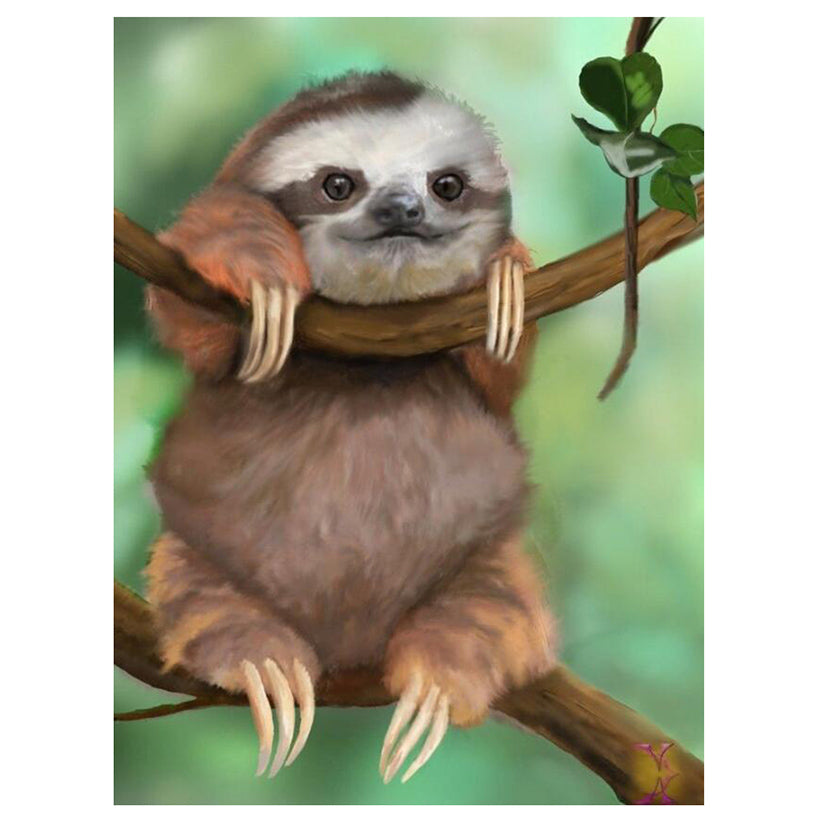 Painting Young Sloth Baby Diamond Embroidery Cross Stitch Mosaic Painting  FH671