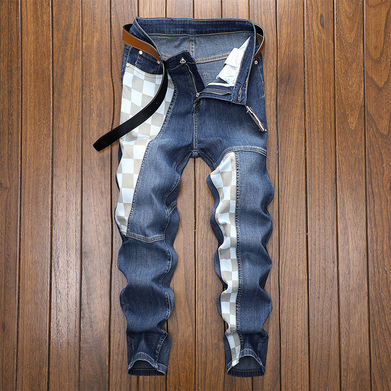 Men's Slim Stretch Stitching Jeans