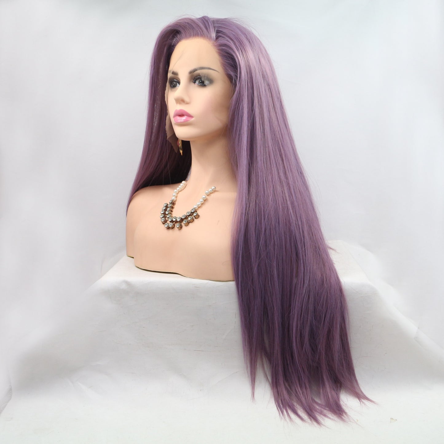 13*3" Lace Front Wigs Synthetic Long Straight 24" 130% Density 