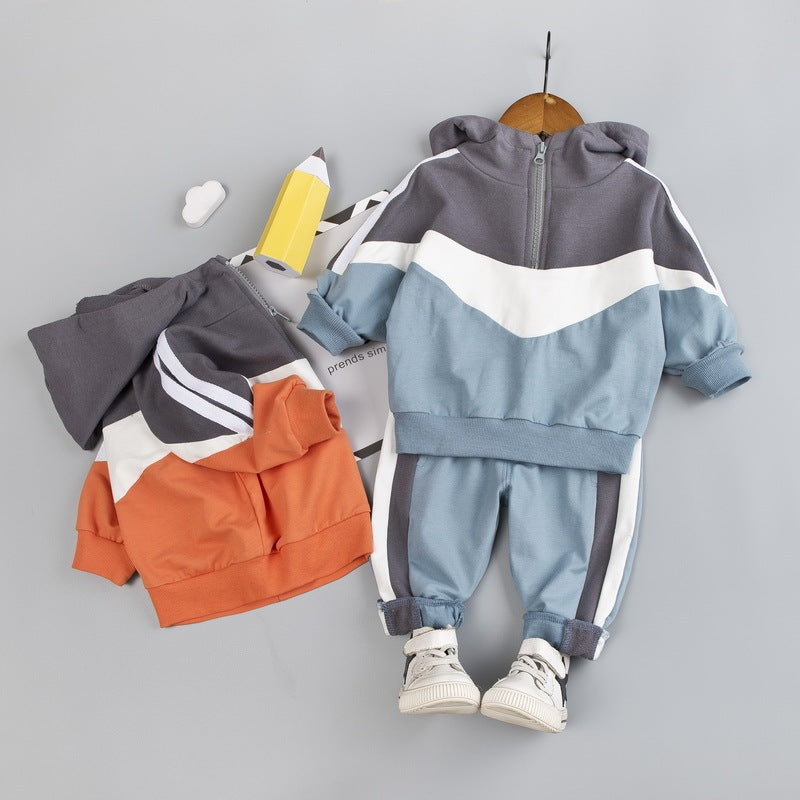 Children's Hooded Sweater Set Korean Children's Wear