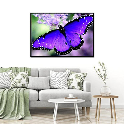 5D DIY Blue Butterfly Diamond Painting Mosaic Handmade