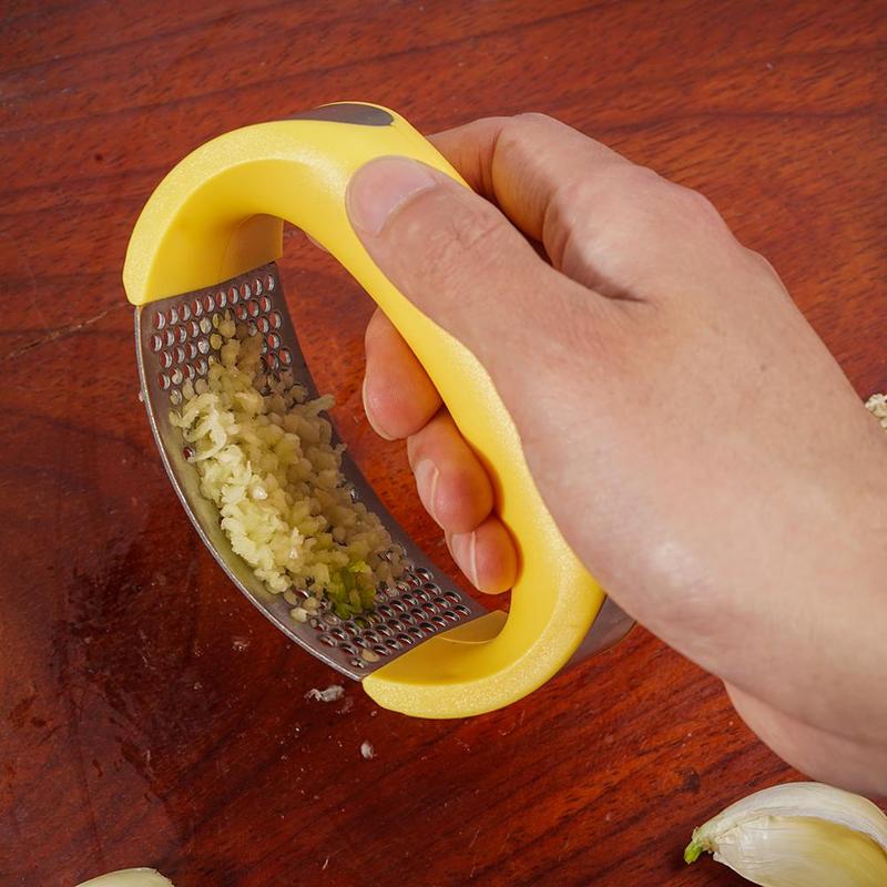 Stainless Steel Garlic Masher Garlic Press Household Manual Curve Fruit Vegetable Tools Kitchen Gadgets 