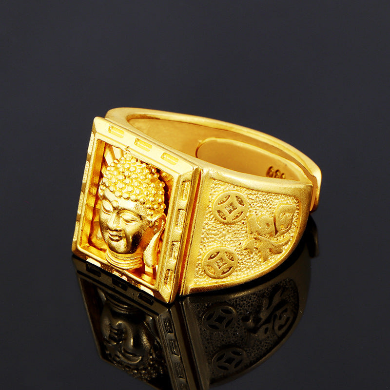 Men's Shajin Buddha Head Ring