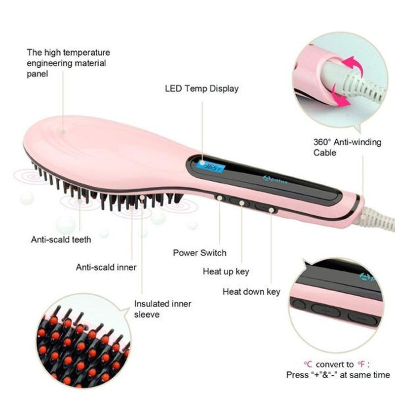 Paddle Brush Hair Straightener 