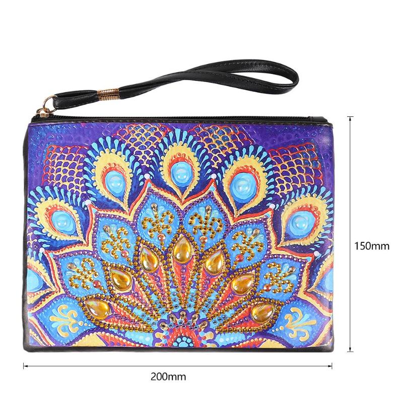 DIY Diamond Painting Women's Zipper Wrist Wallet