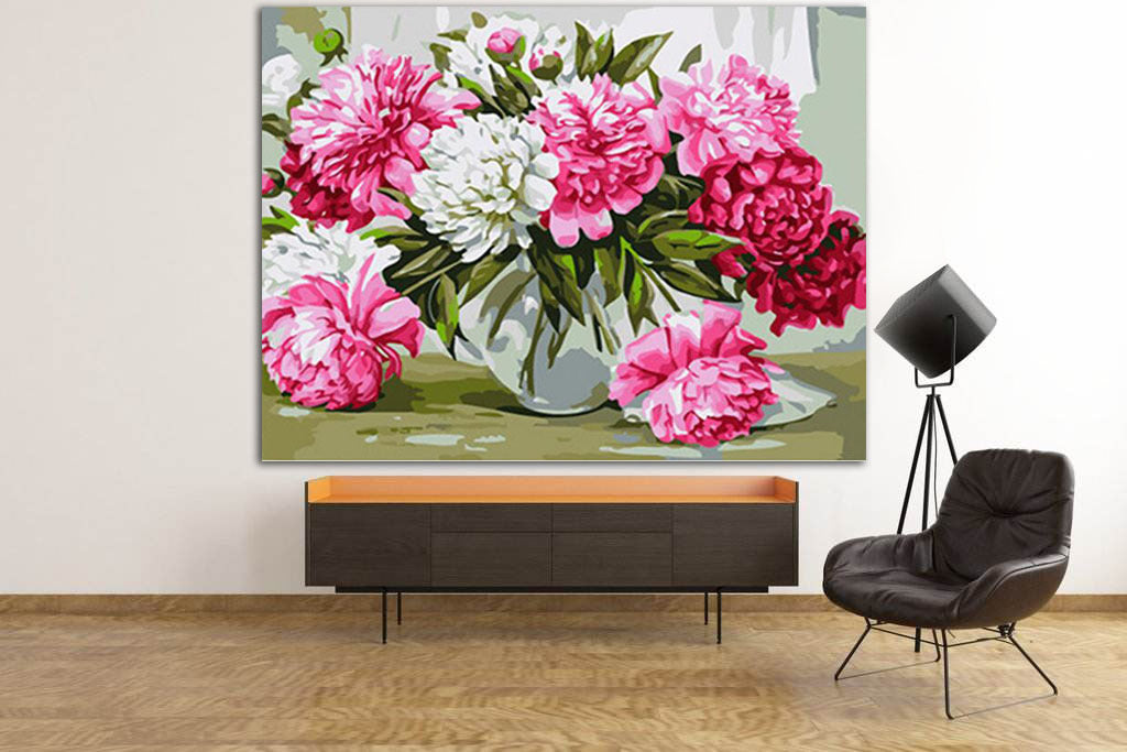 Cross stitch 5d diy full diamond peony flower